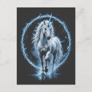 Mystical Unicorn Galaxy Spiral T-Shirt - Magical F Postcard