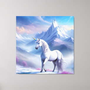 Mystical Unicorn in a Magical Fantasy Realm Canvas Print