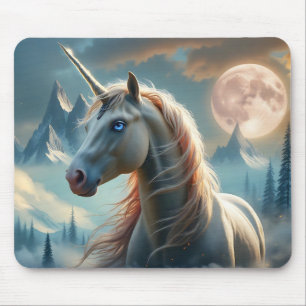 Mystical Unicorn in Enchanted Mountains Mouse Mat