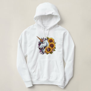 Mystical Unicorn with Sunflowers Hoodie