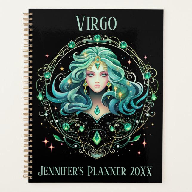 Mystical Virgo Zodiac Artwork  Planner (Front)