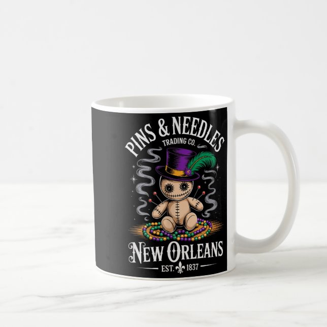 Mystical Voodoo Doll New Orleans Ns And Needles Ar Coffee Mug (Right)