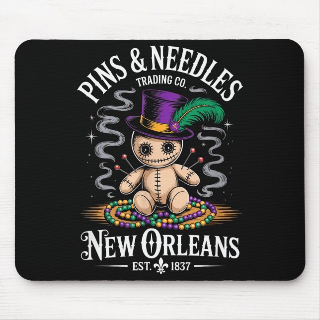 Mystical Voodoo Doll New Orleans Ns And Needles Ar Mouse Mat (Front)
