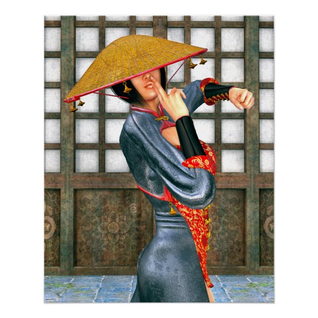 Mystical Warrior Princess Eastern Fantasy Style Poster (Front)