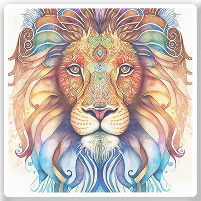 Mystical Watercolor Lion (Front)
