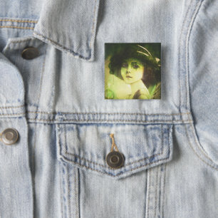 Mystical Willow Tree Fairy Fantasy Art 15 Cm Square Badge