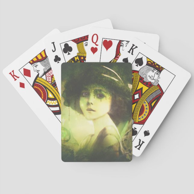 Mystical Willow Tree Fairy Fantasy Art Playing Cards (Back)