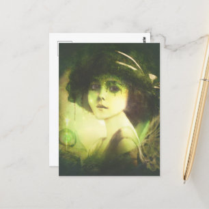 Mystical Willow Tree Fairy Fantasy Art Postcard