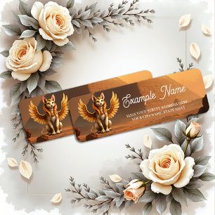 Mystical Winged Cat Sphinx – Egyptian Fantasy Art.