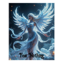 Mystical winged sky Nymph poster