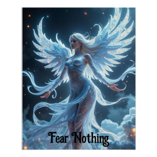 Mystical winged sky Nymph poster