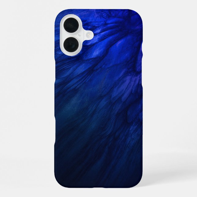 Mystical Wings with Deep Blue Feathers iPhone Case (Back)