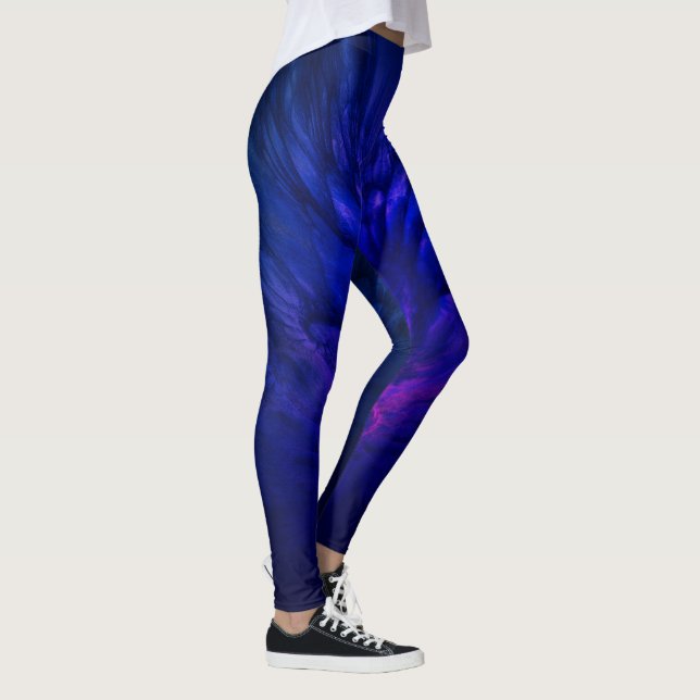Mystical Wings with Deep Blue Feathers Leggings (Right)