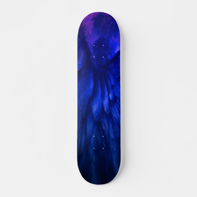 Mystical Wings with Deep Blue Feathers Skateboard (Front)