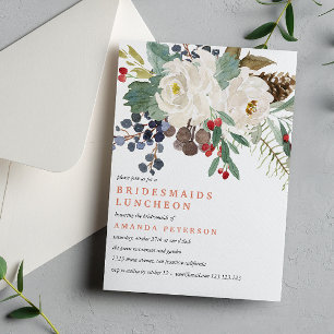 Mystical Winter   Bridesmaids Luncheon Wedding Invitation