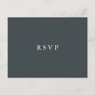 Mystical Winter   Floral Wedding  RSVP MEAL CHOICE Invitation Postcard