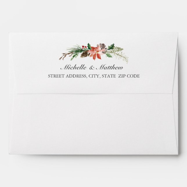 Mystical Winter |  Flower Wedding | A7 Envelope (Back (Top Flap))
