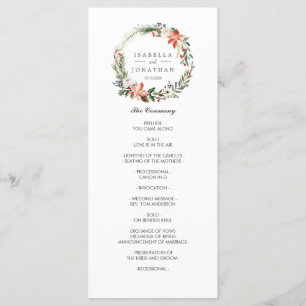 Mystical Winter    Modern  wedding  Program Programme