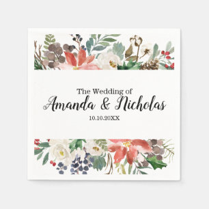 Mystical Winter   Personalised wedding Napkin