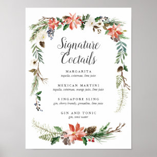 Mystical Winter   Signature Cocktail Menu Sign