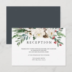 Mystical Winter   WEDDING  Reception Enclosure Invitation