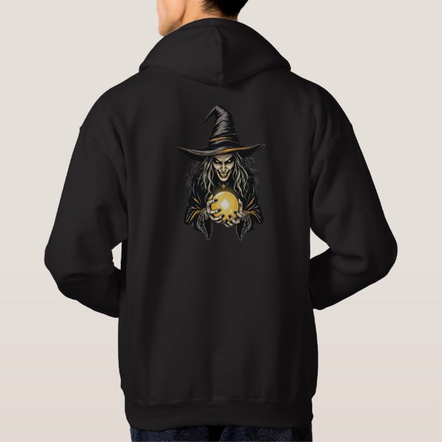 Mystical Witch Skull Hooded Sweatshirt (Back)