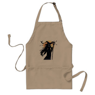 Mystical Witch under a Full Moon Standard Apron