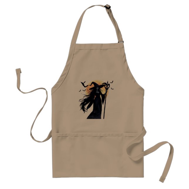 Mystical Witch under a Full Moon Standard Apron (Front)