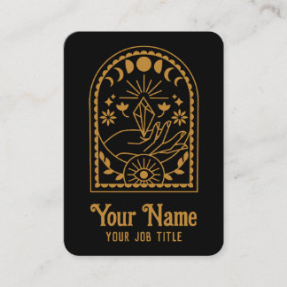 Mystical Witchy Crystal Moon Phases Business Card
