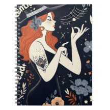 Mystical Witchy Spiral Photo Notebook