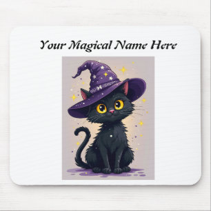 Mystical Wizard Cat Fantasy Mouse Mat