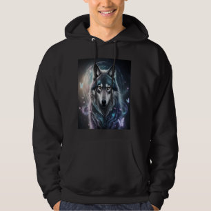 Mystical Wolf Fantasy Wild Animal Art Wolf Enthus Hoodie