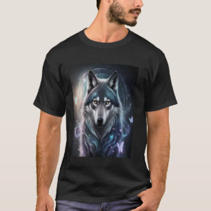 Mystical Wolf Fantasy Wild Animal Art Wolf Enthus T-Shirt