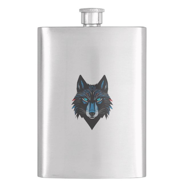 Mystical Wolf Flask (Front)