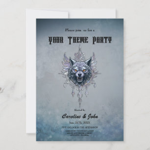 Mystical wolf head. invitation