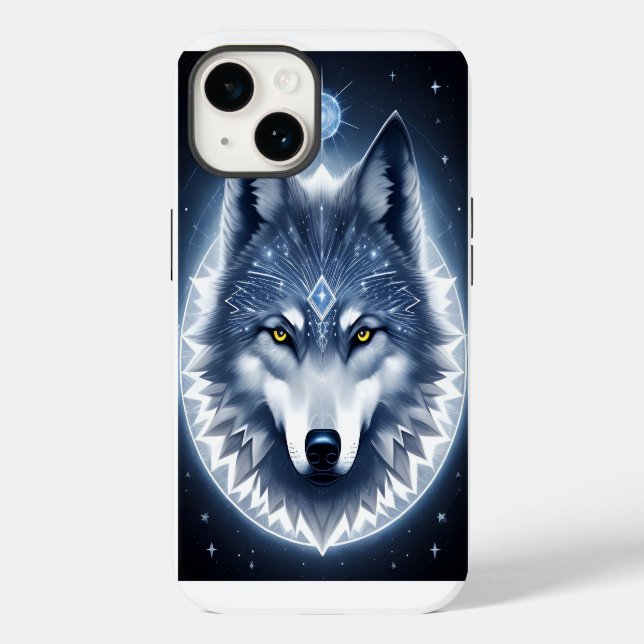 Mystical Wolf Portrait Art Case-Mate iPhone Case (Back)