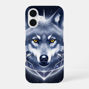 Mystical Wolf Portrait Art iPhone 16 Case