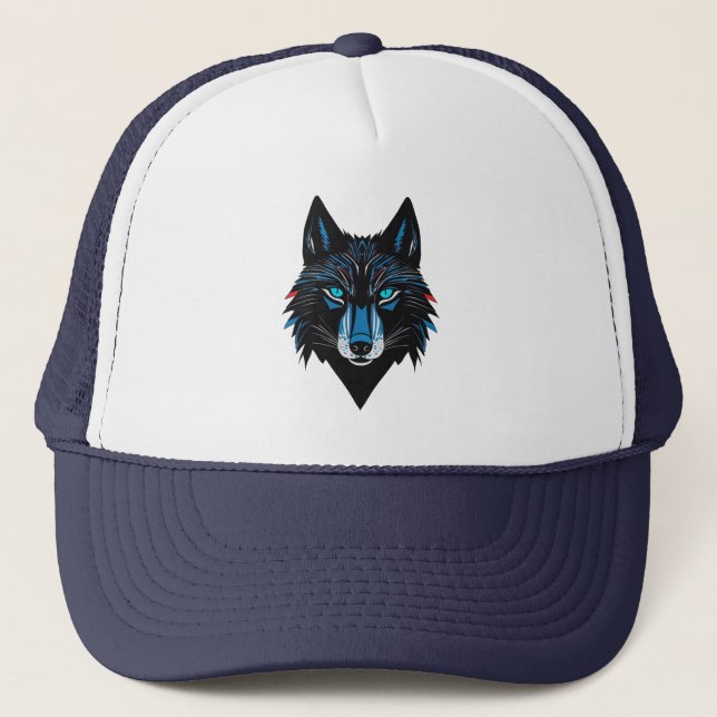 Mystical Wolf Trucker Hat (Front)