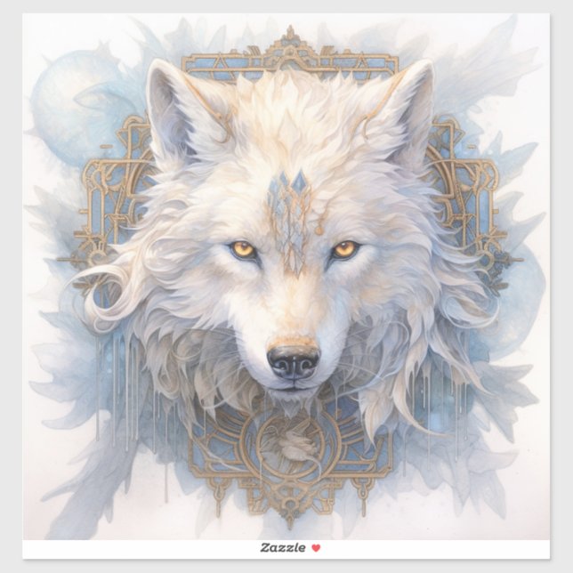 Mystical Wolf Vinyl Sticker (Sheet)