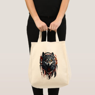 Mystical Wolf with Dreamcatcher Tote Bag