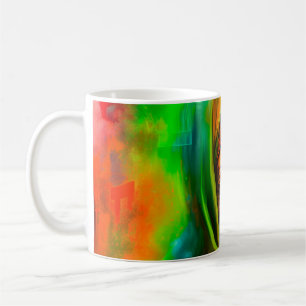Mystical Woman in Neon Colours Coffee Mug