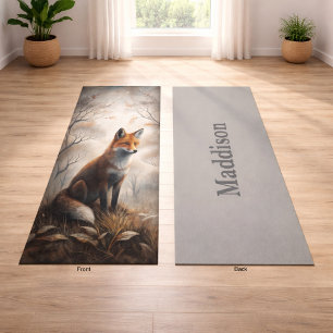 Mystical Woodland Fox Yoga Mat