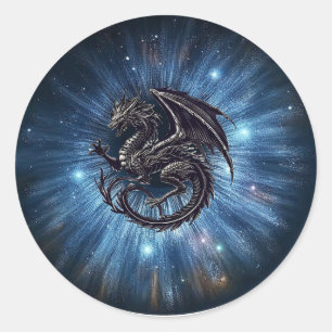 Mystical Wyvern Eye  Classic Round Sticker