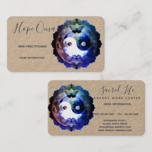 Mystical Yin Yang, Spiritual Holistic Business Card