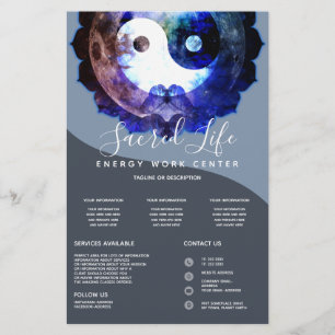 Mystical Yin Yang, Spiritual Holistic Service Flyer
