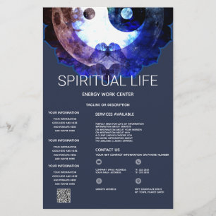 Mystical Yin Yang, Spiritual Holistic Service Flyer