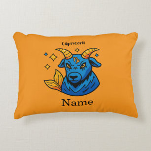 Mystical Zodiac Capricorn Sea Goat Astrology Decorative Cushion