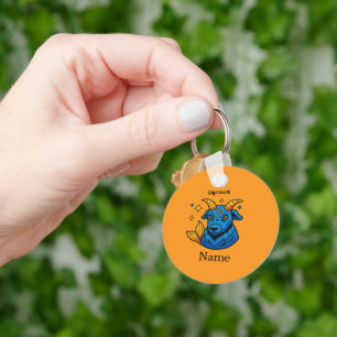Mystical Zodiac Capricorn Sea Goat Astrology Key Ring