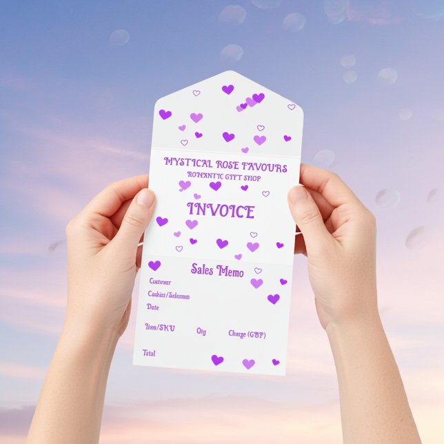 MysticalRoseFavours Gift Shop Invoice All In One Invitation (Creator Uploaded)