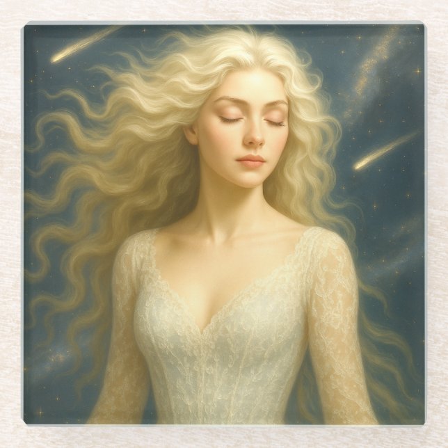 Mystik Woman - glass oppressor Glass Coaster (Front)